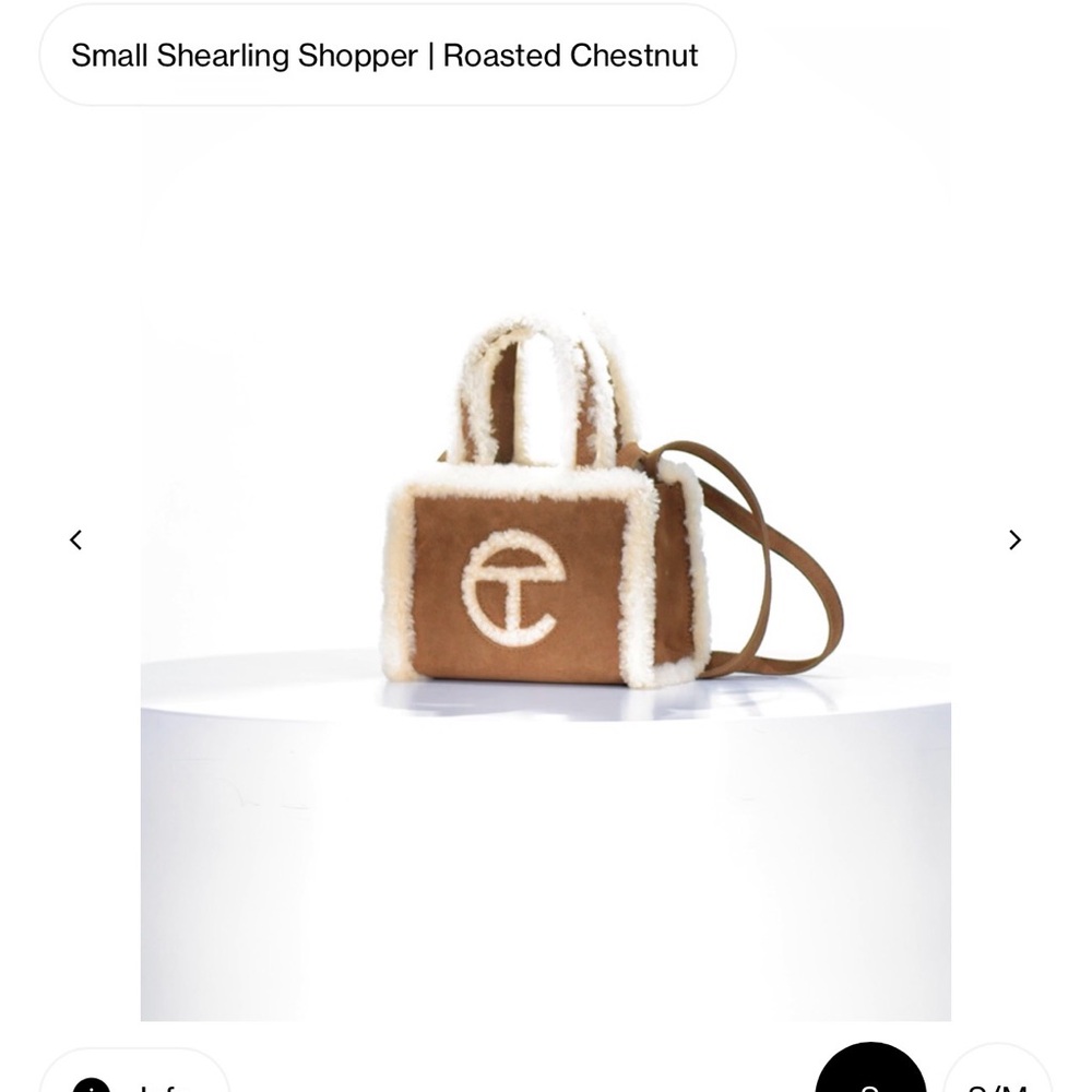 Telfar Shearling Tote - Chestnut and Cream